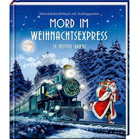 Coppenrath Verlag Mord im Weihnachtsexpress: 24 heitere Krimis Adventskalenderbuch mit Ausklappseiten