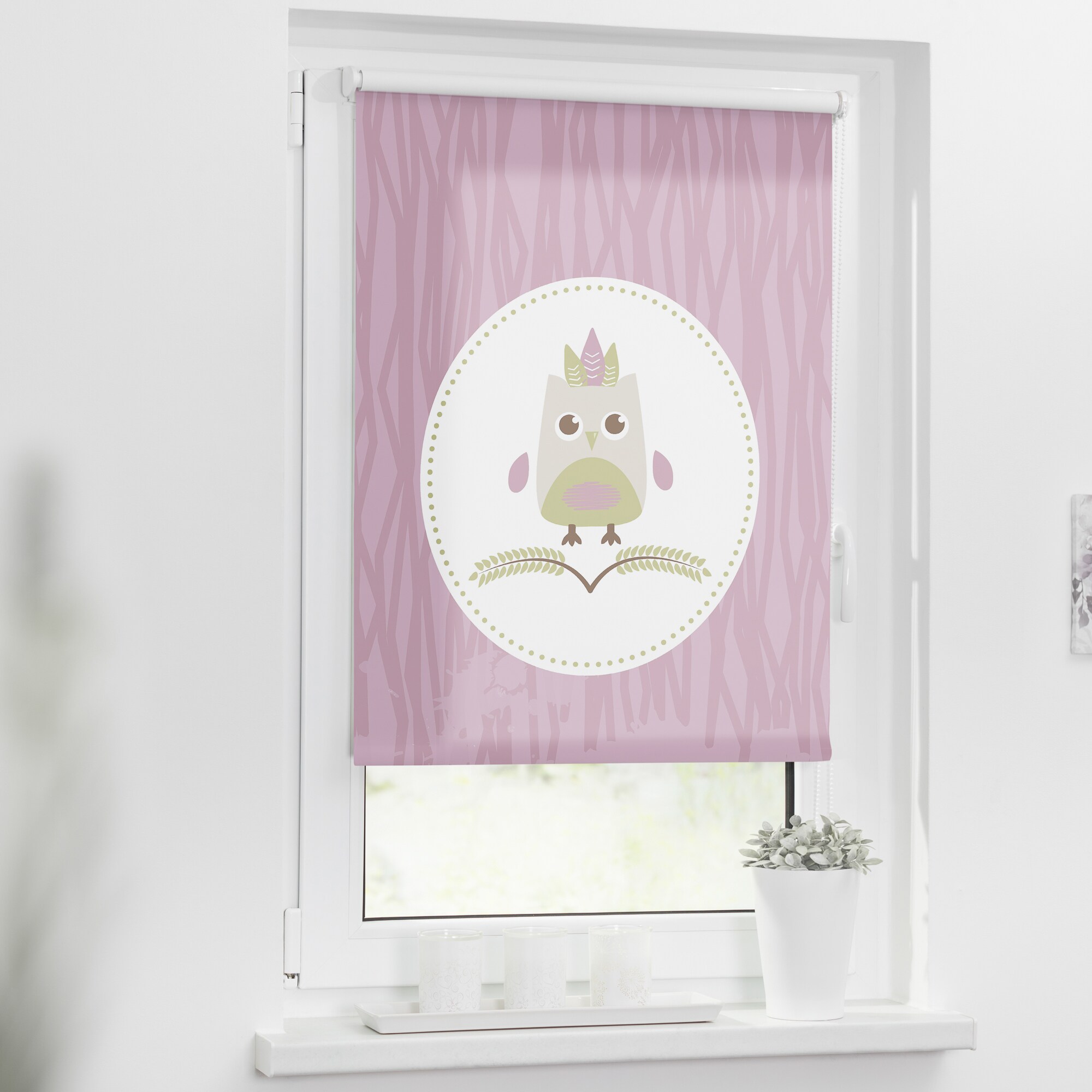 Lichtblick Rollo Klemmfix, ohne Bohren, Verdunkelung, Sweety- Rosa