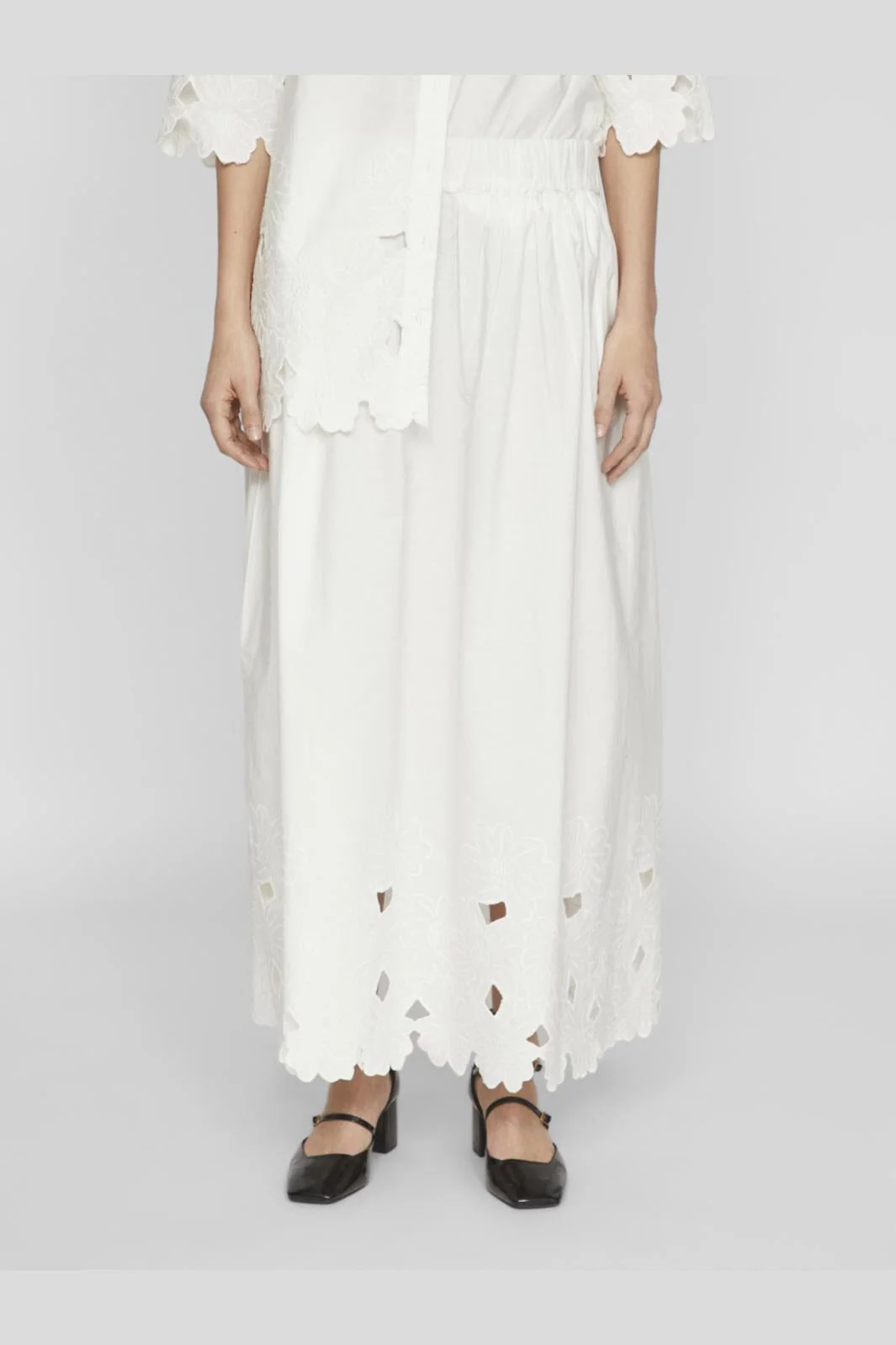 Vila Vidolla Embroidery Maxi Skirt #4