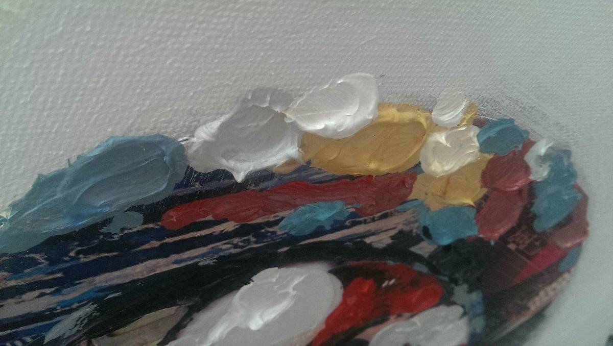 Öl-Wandbild SPEED - bunt - 60x90 cm