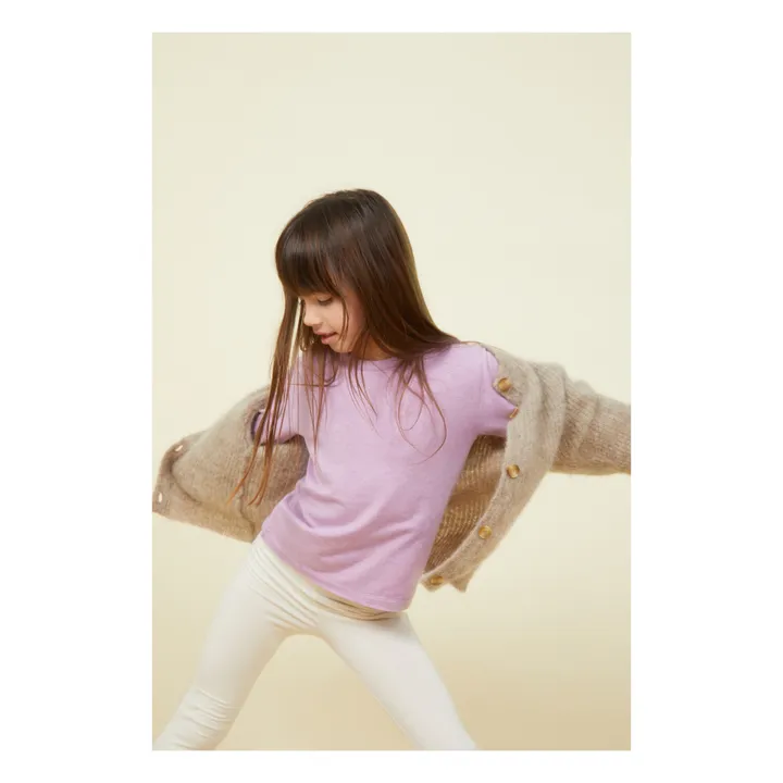 SMALLABLE BASICS T-Shirt Fille Manches Longues Coton Bio | Vieux Rose