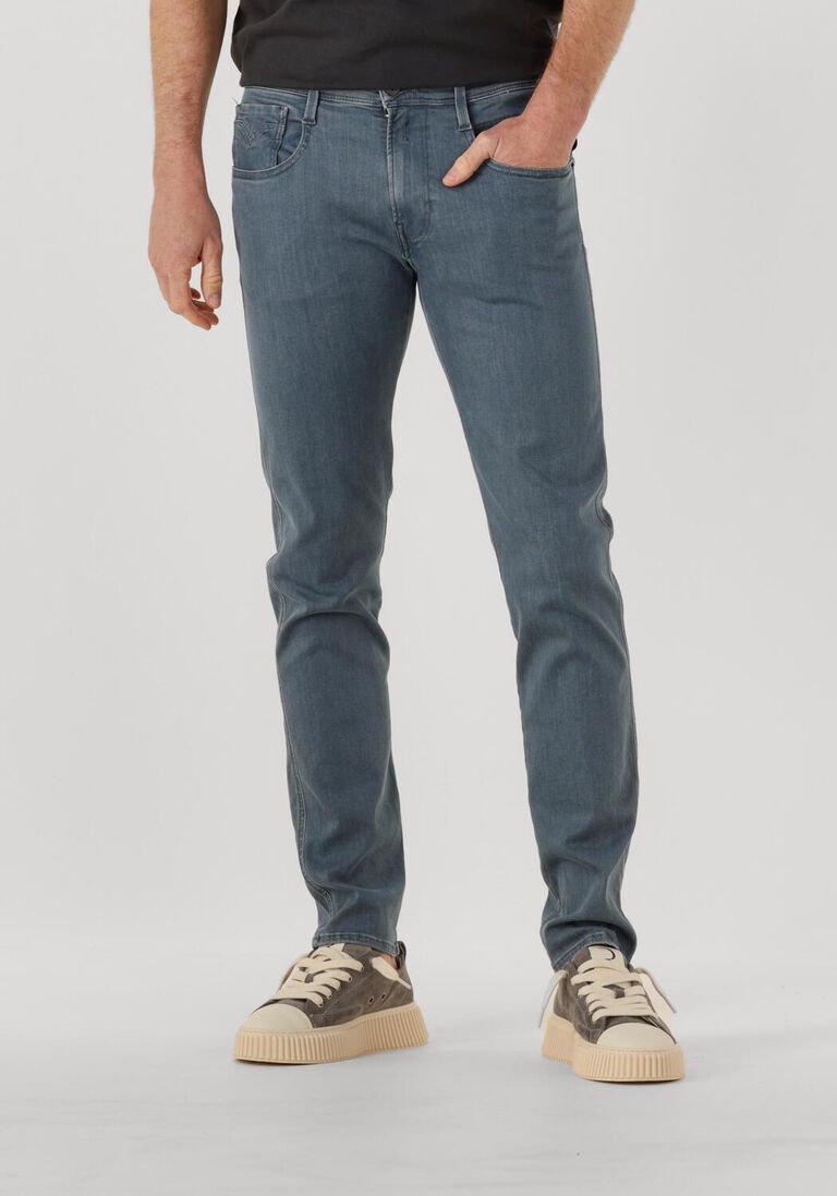 blauwe replay straight leg jeans anbass
