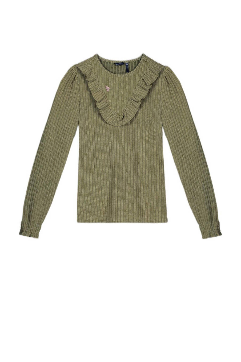 NoBell’ trui Kobo met ruches mosgroen