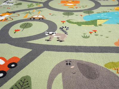 KMCarpets Gulvteppe Play Animal 120x160, Grønn