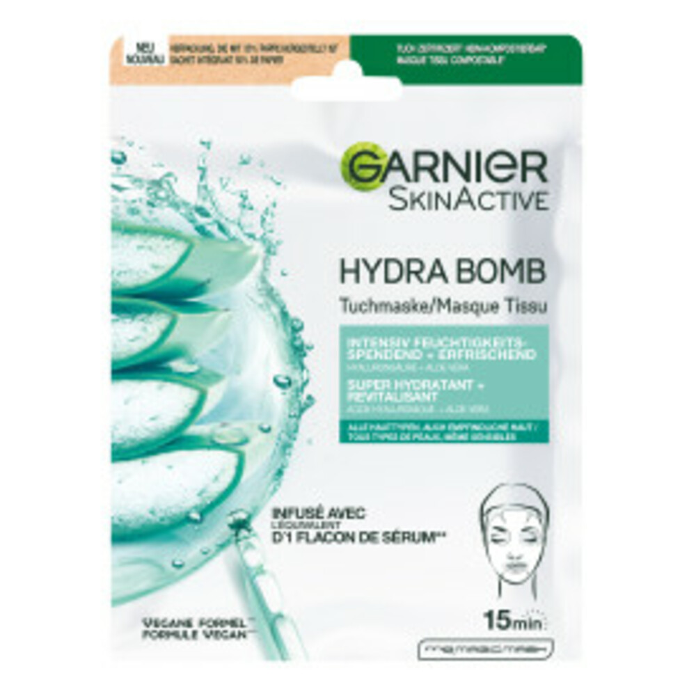 Garnier SkinActive Hyaluronzuur Aloë Vera Tissue Gezichtsmasker