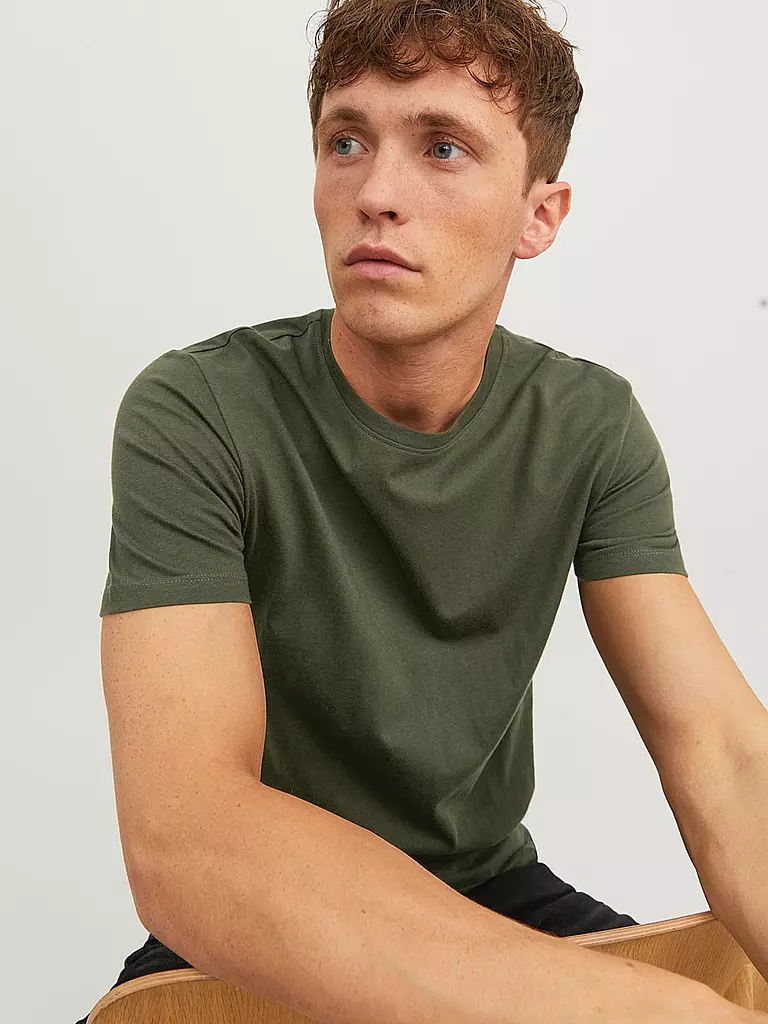JACK & JONES T-Shirt JJENOA olive