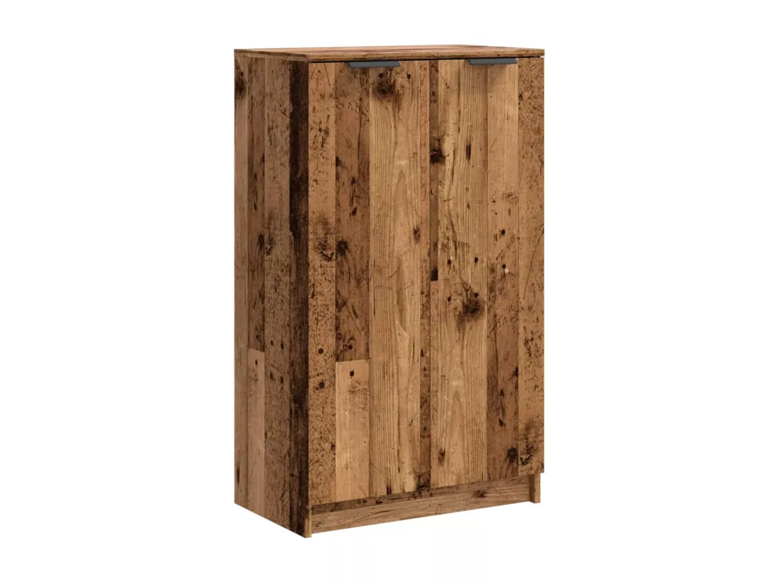 Armoire à chaussures vieux bois 59x35x100,5cm bois d'ingénierie