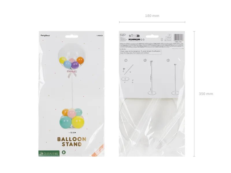 Witte Ballonnenstandaard Plastic 72cm