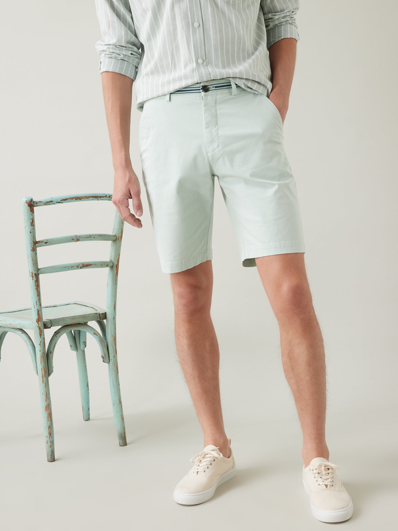 Bermuda droit homme coton stretch