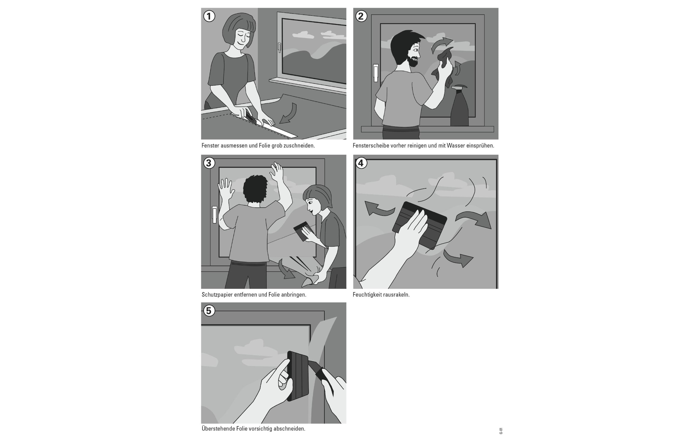 GARDINIA Fensterfolie »Graphic« statisch haftend