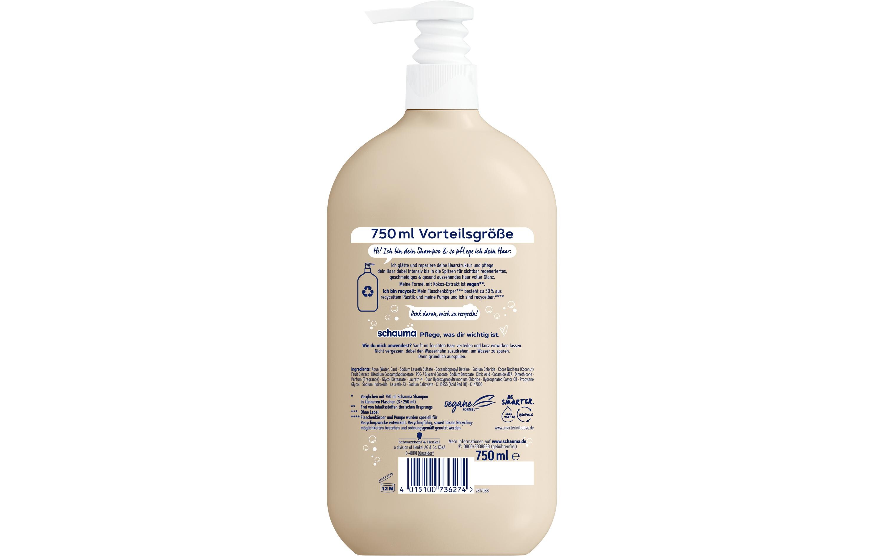 Shampoo Repair und Pflege 750 mlHaarpflege mit Kokos-Extrakt