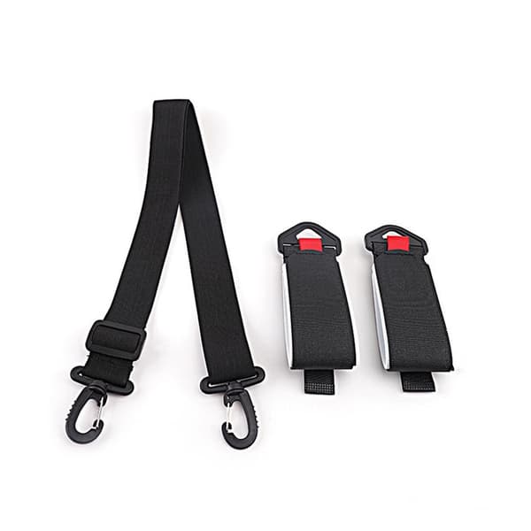 INF Justerbare stropper for skiutstyr og snowboard, 2 stk. Sort