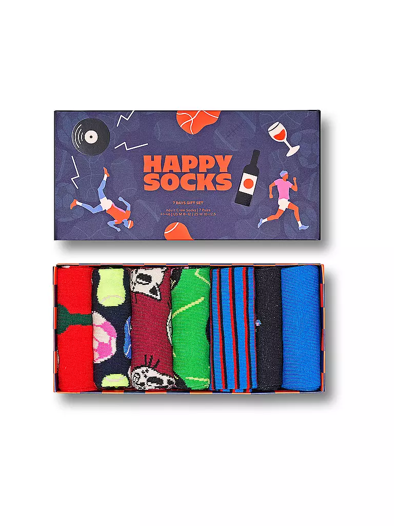 HAPPY SOCKS Damen Socken GIFT SET 7er Pkg 36-40 blau