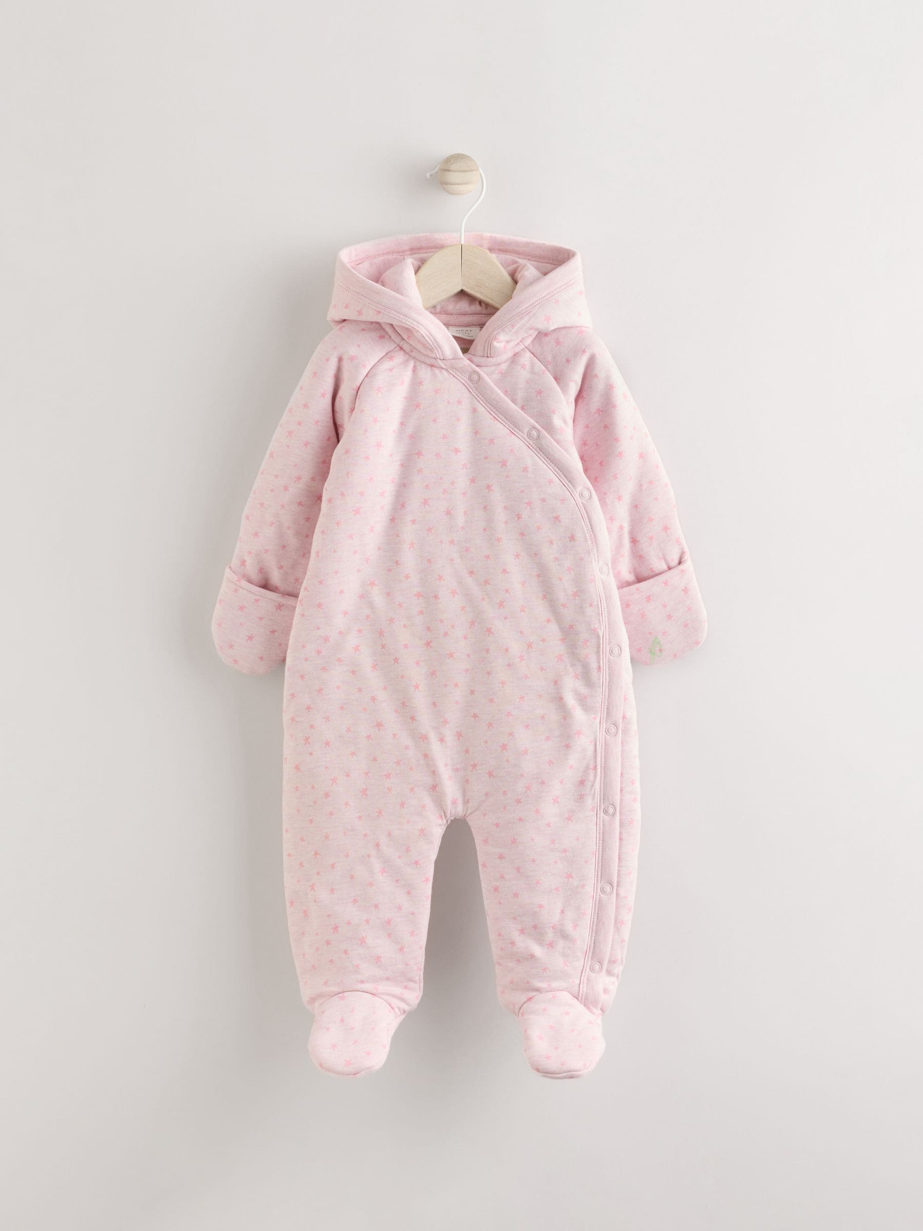Roze - Comfortabele baby jersey gewatteerde all-in-one omslagdoek (0 - 18 mnd)