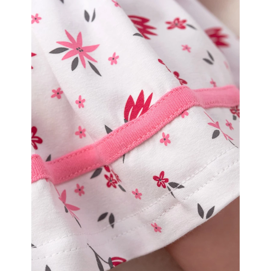Baby Sweets 3tlg Set Kleid + Strickjacke + Mütze Lieblingsstücke Kleider weiß rosa