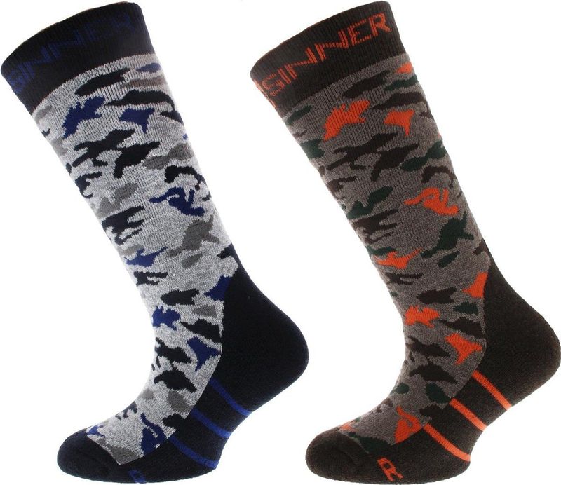Sinner - Camo - Skisokken - Grijs - 2 Paar
