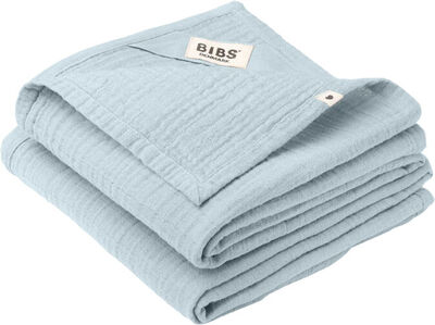 BIBS Sutteklut Musselin 2-pack, Baby Blue