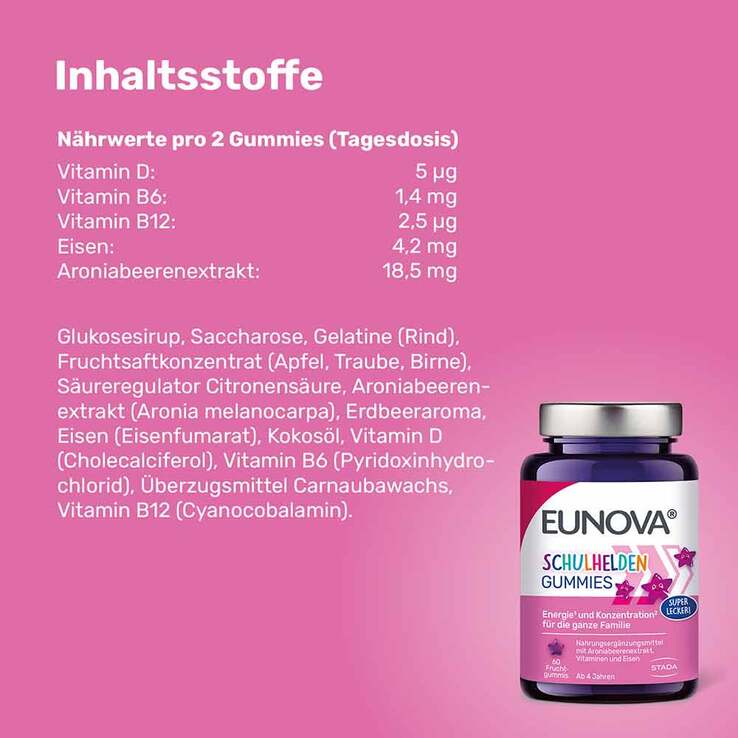 Eunova Schulhelden Gummies, 60 St
