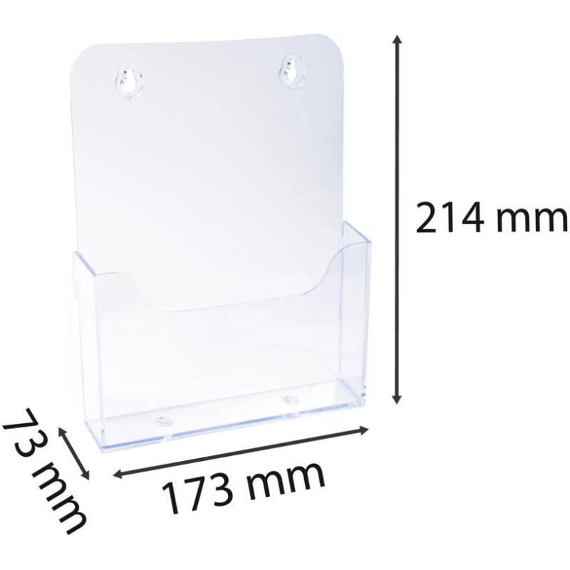Distributeur de prospectus 1 compartiment A5 - Cristal