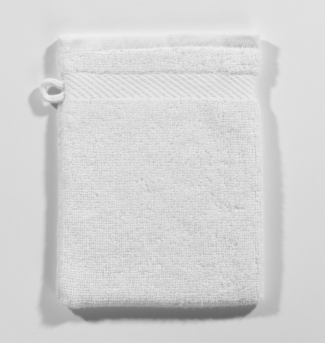 casaNOVA Waschhandschuh MICRO Baumwolle 16 x 21 cm weiß