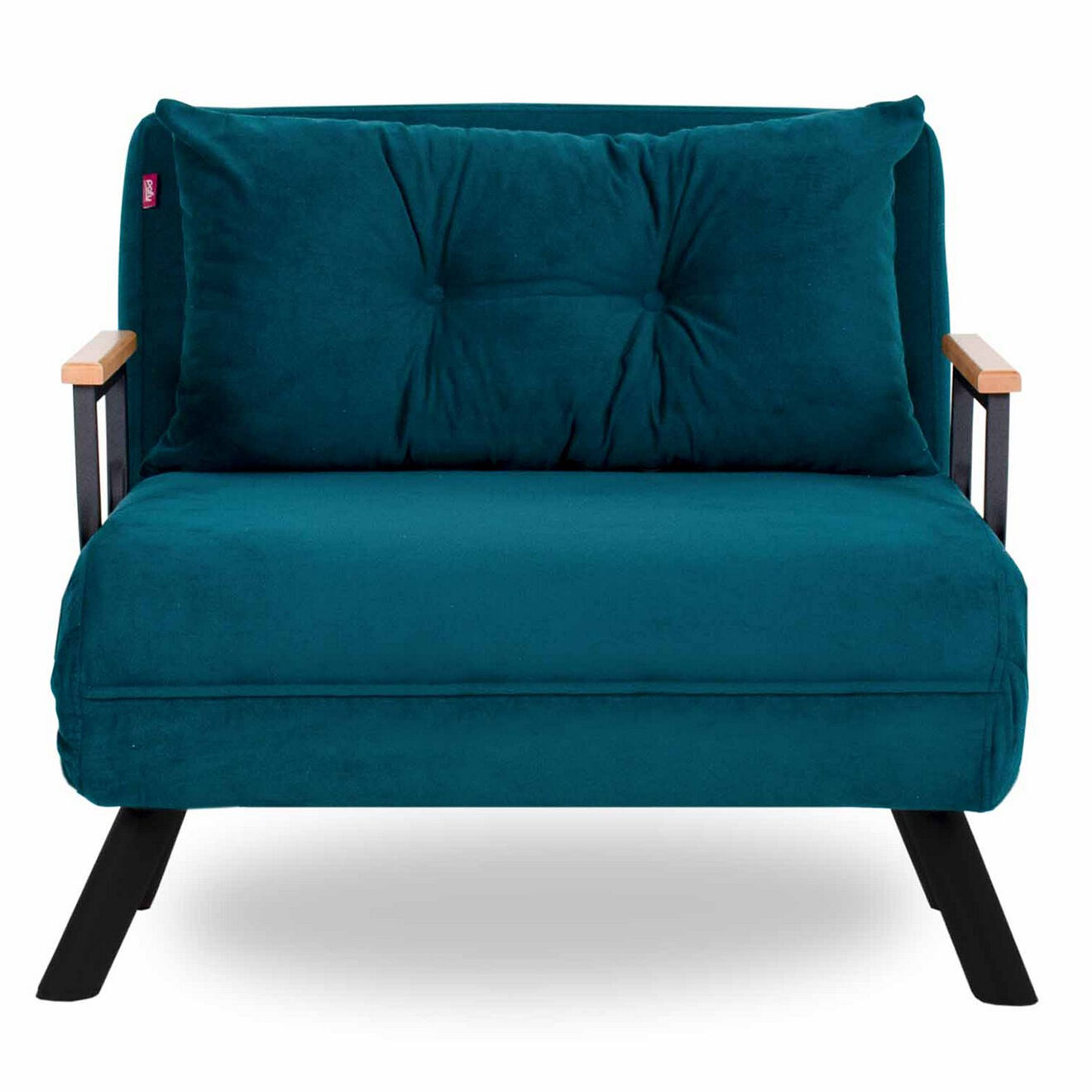 Atelier del Sofa Fauteuil convertible Sando vert pétrole - 60x50x42 cm
