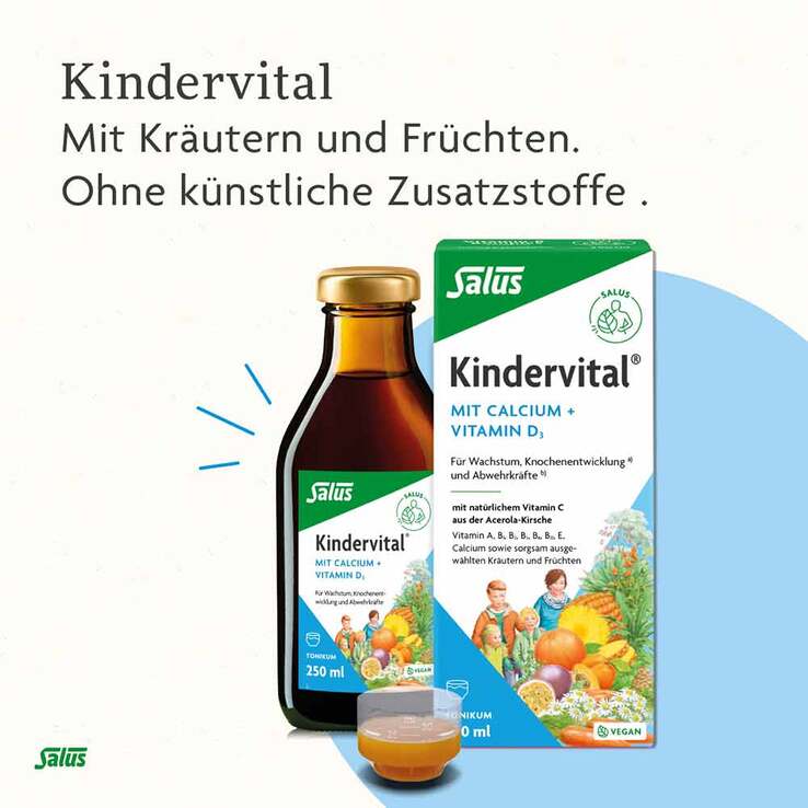 Kindervital mit Calcium + D3 Tonikum Salus, 250 ml