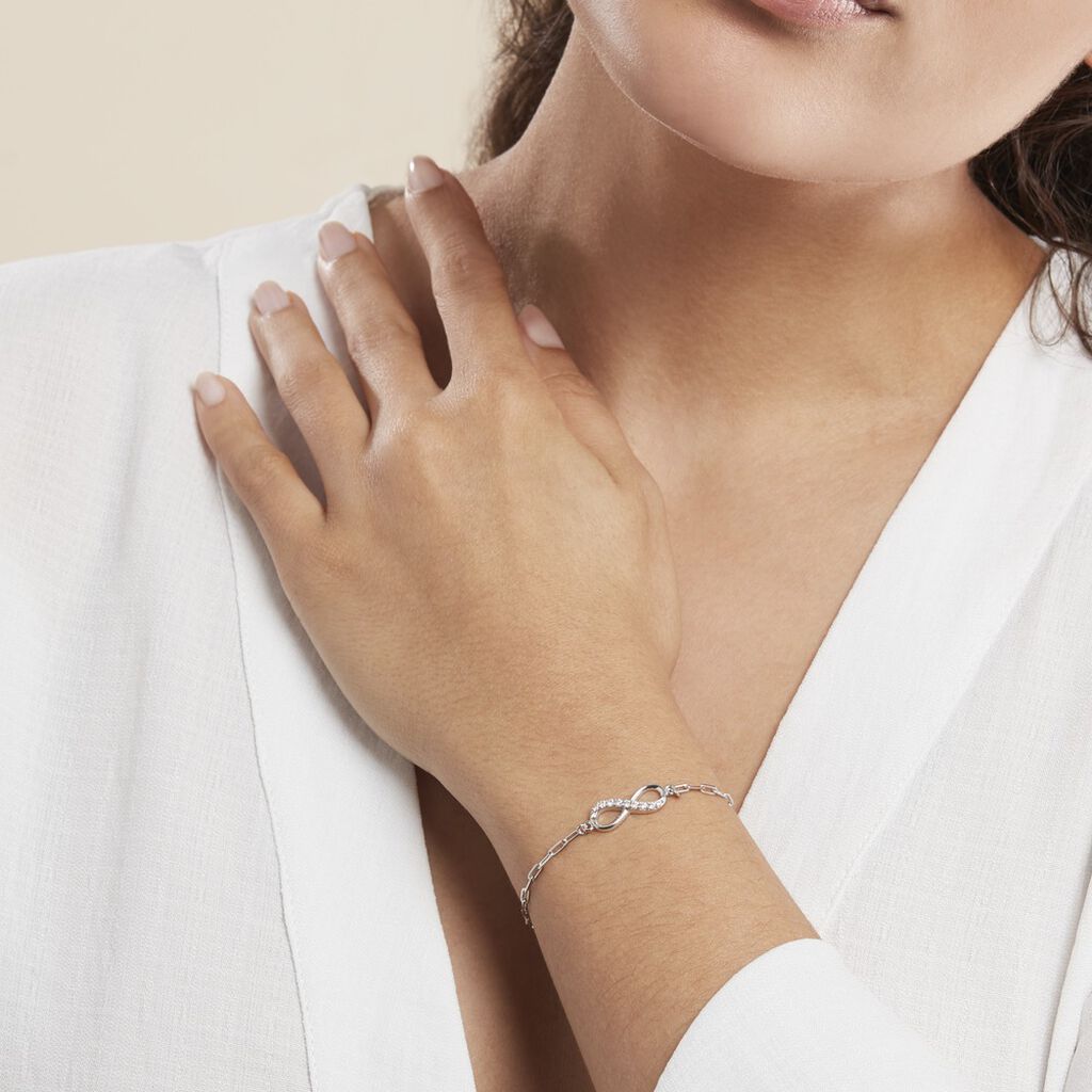 Bracelet Bastin Argent Blanc Oxyde De Zirconium