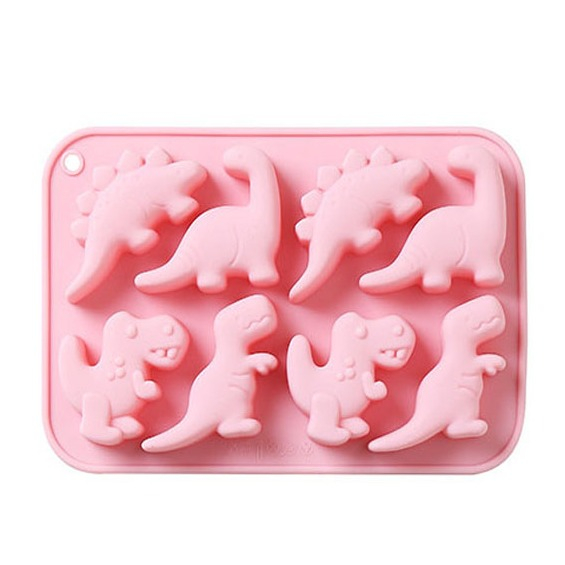 (8-fach) Silikon Universal Form DIY Tray für Eiswürfel / Süssigkeiten / Seife - Dinosaurier