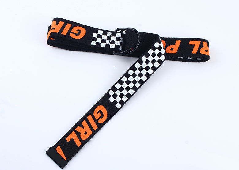 Rofuka - Canvas riem met checkerletters