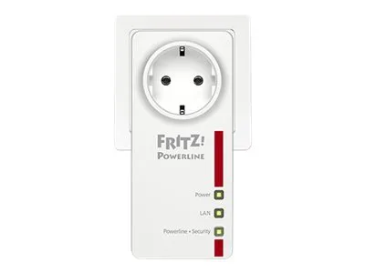 AVM FRITZ!Powerline 1220E - Powerline-adaptersæt 1GbE, HomePlug AV (HPAV) 2.0, IEEE 1901 - kan sluttes til vægstik (pakke med 2)