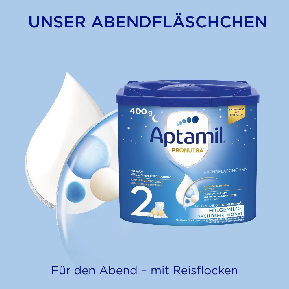 Aptamil® Pronutra Abendfläschchen 2 Folgemilch nach dem 6. Monat