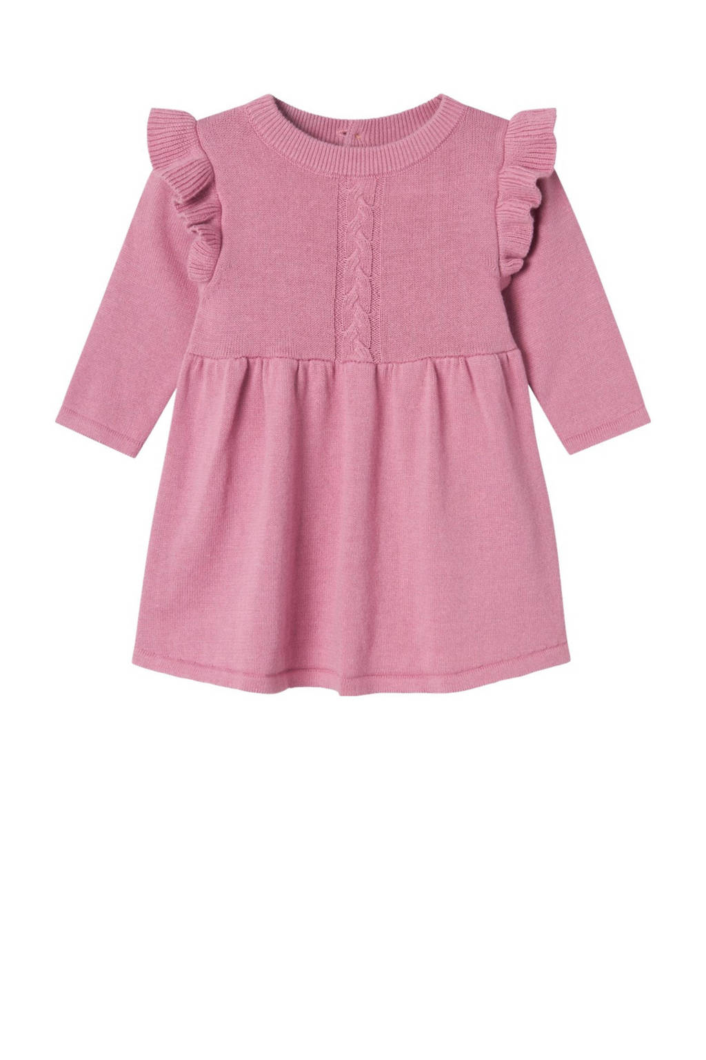 NAME IT korte jurk met ruches roze
