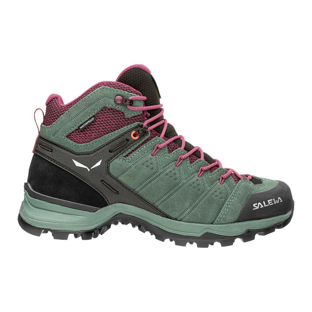Salewa WS ALP MATE MID WP - Chaussures randonné Femme duck green/rhododendon