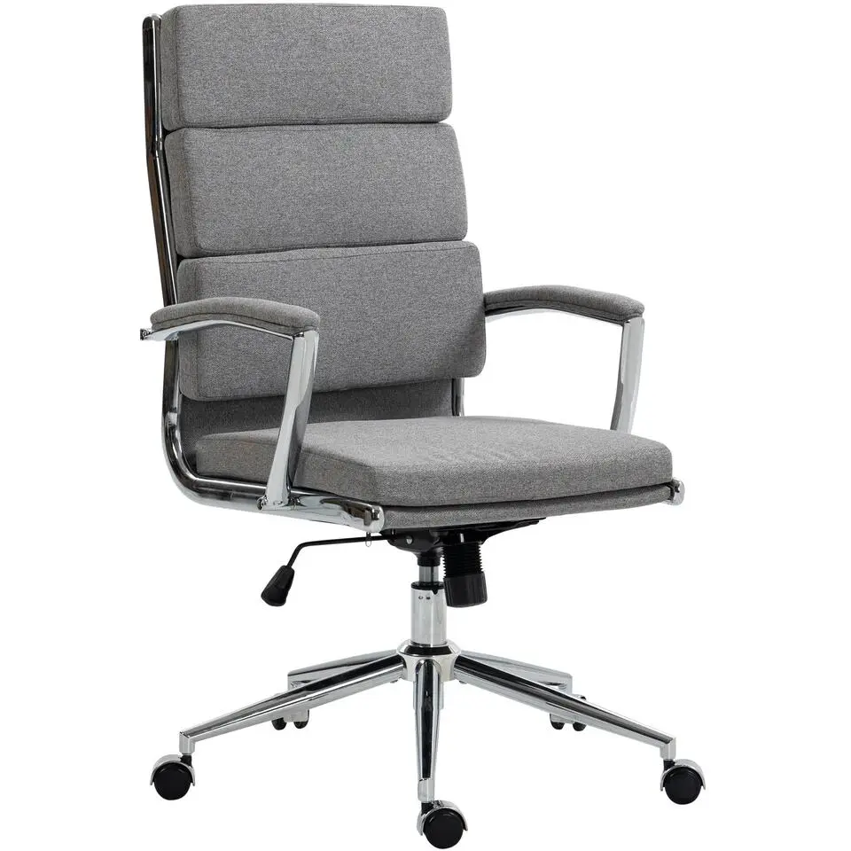 CLP Bureaustoel Cleveland chroom Frame - Stof - grijs