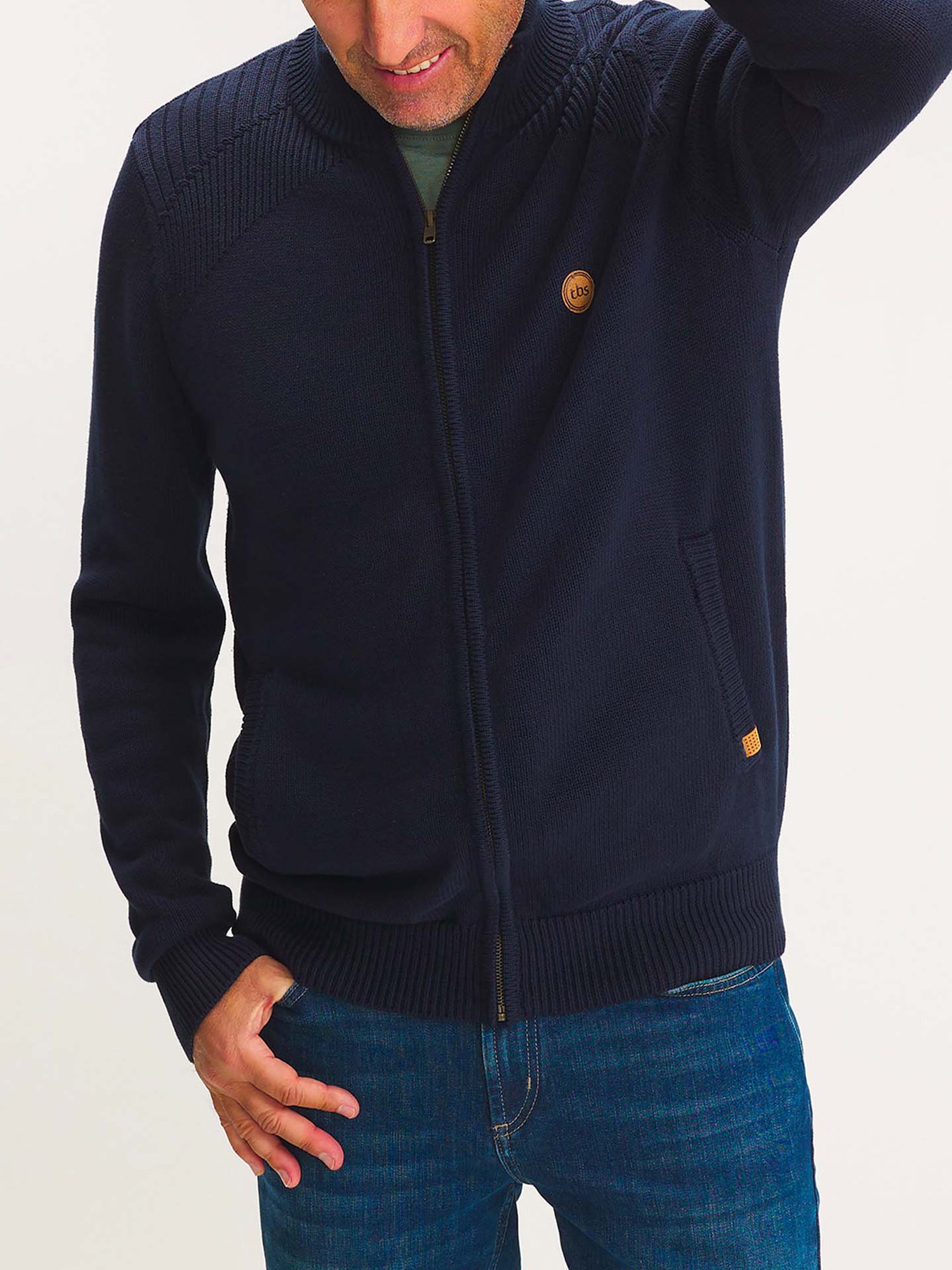 Gilet Homme Zippé Marine