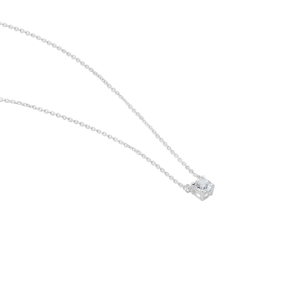 Collier Ponama Or Blanc Oxyde De Zirconium