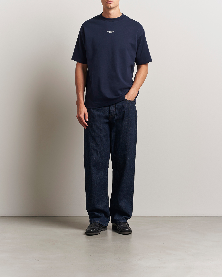 Drôle de Monsieur Classic Slogan T-Shirt Navy