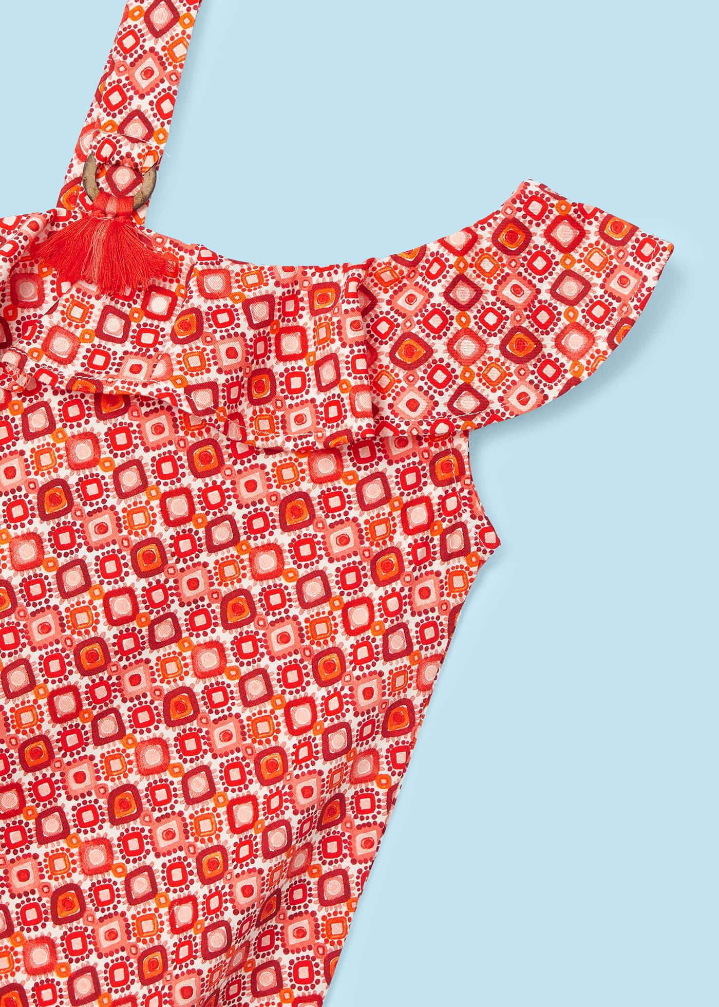 Vestido assimétrico Better Cotton para meninas, cor mel