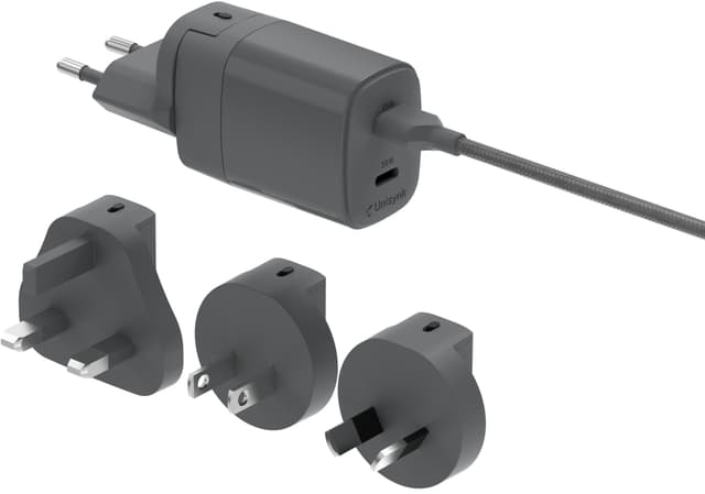 Unisynk 2-port 35W global multilader (grå)