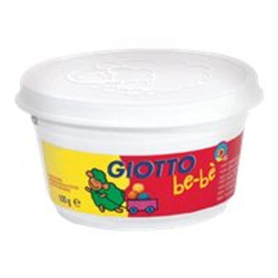 GIOTTO be-bè- pâte à modeler- 4 pots rouge, jaune, blanc et cyan- 100gr