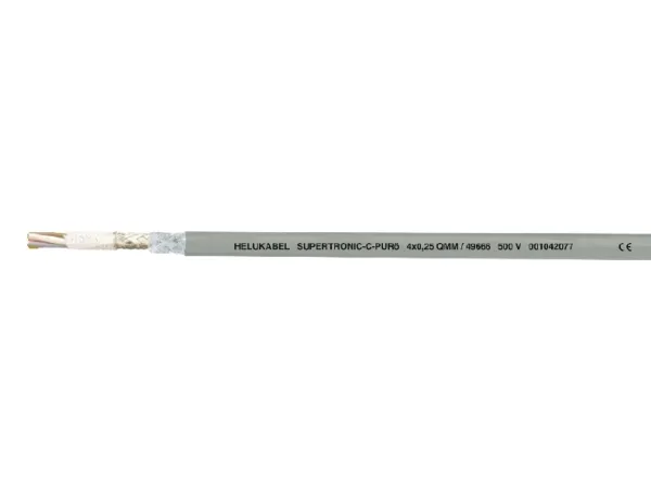HELUKABEL SUPERTRONIC-C-PURö, Lavspændingskabel, Grå, Polyvinylchlorid (PVC), Polyvinylchlorid (PVC), Cooper, 3x0.25 mm²