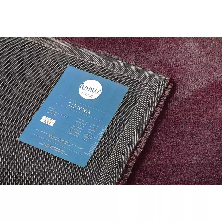 Homie Living Hochflorteppich Sienna bordeaux