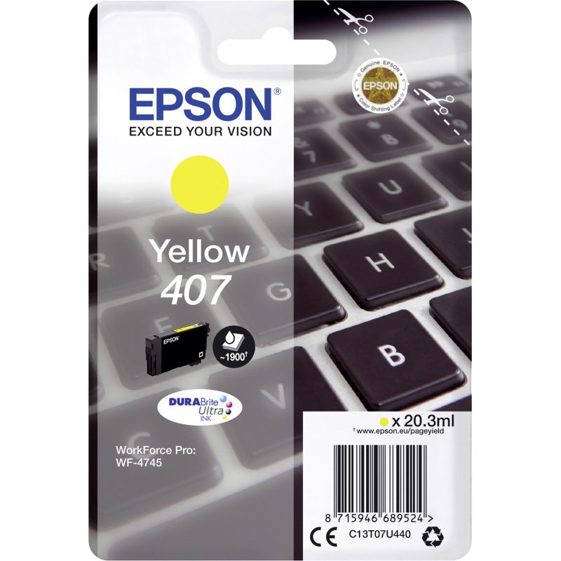 Epson 407 cartouche couleurs séparées pour imprimante jet d'encre