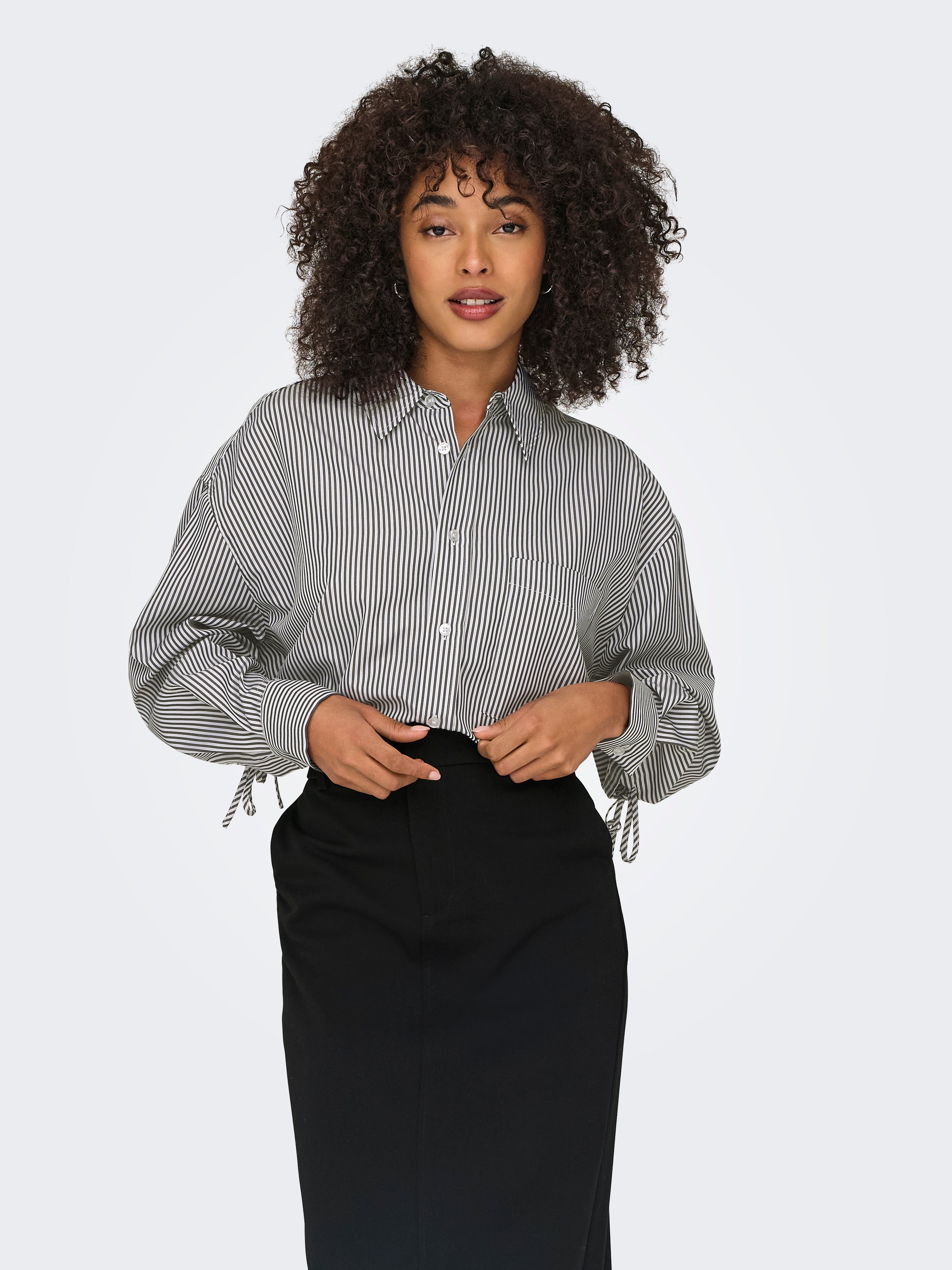 ONLACIA Popelin Hemd Black