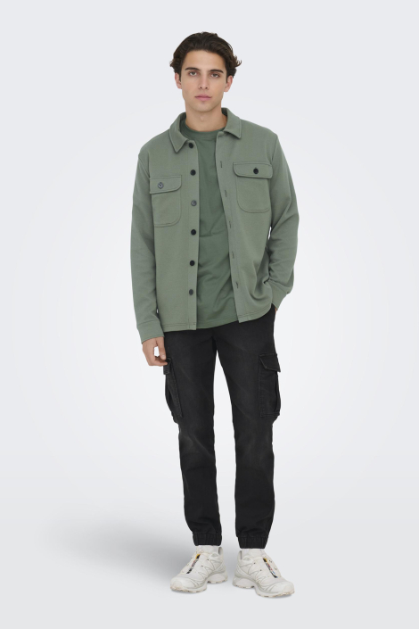 Only & Sons groene heren overhemd