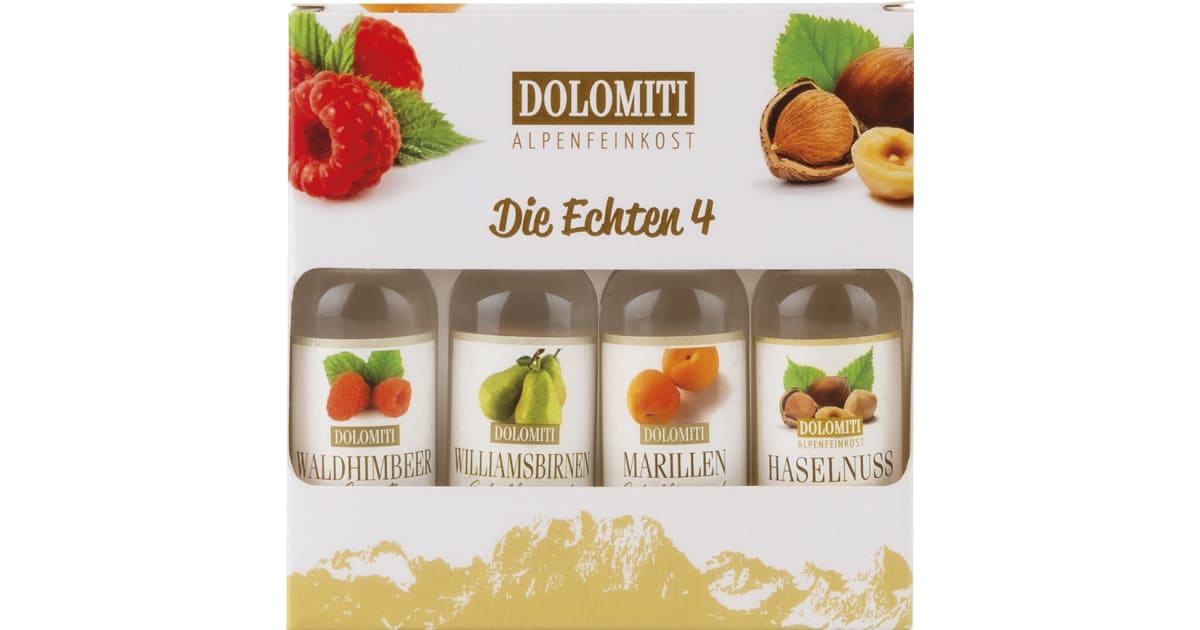 Dolomiti Brände Mini diverse Sorten 4er-Packung (Einweg)