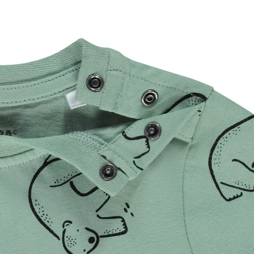 T-shirt manches longues en jersey imprimé animaux pour bébé garçon - Vert