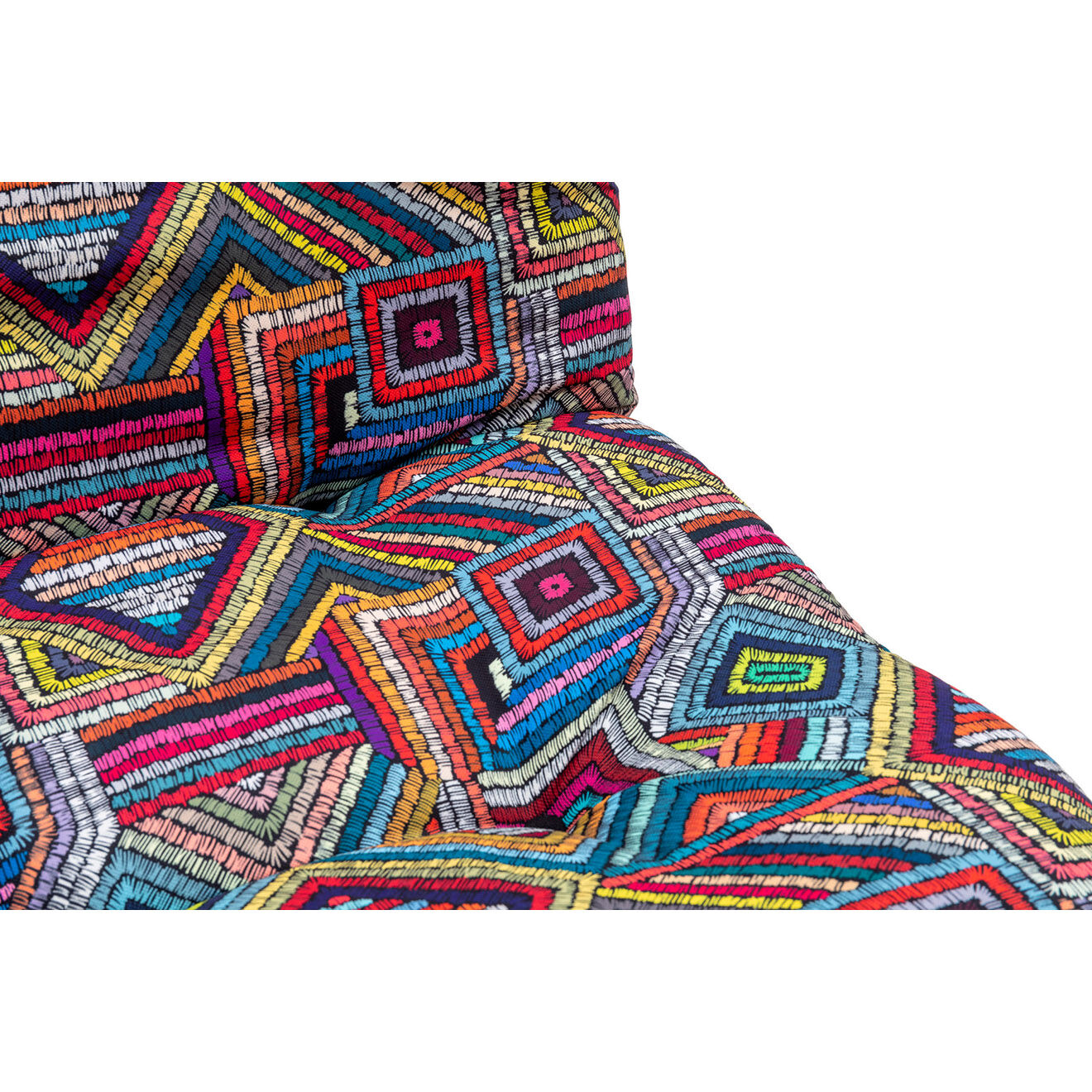 Homitis Fauteuil convertible pouf Misa multicolore - 120x68x26 cm