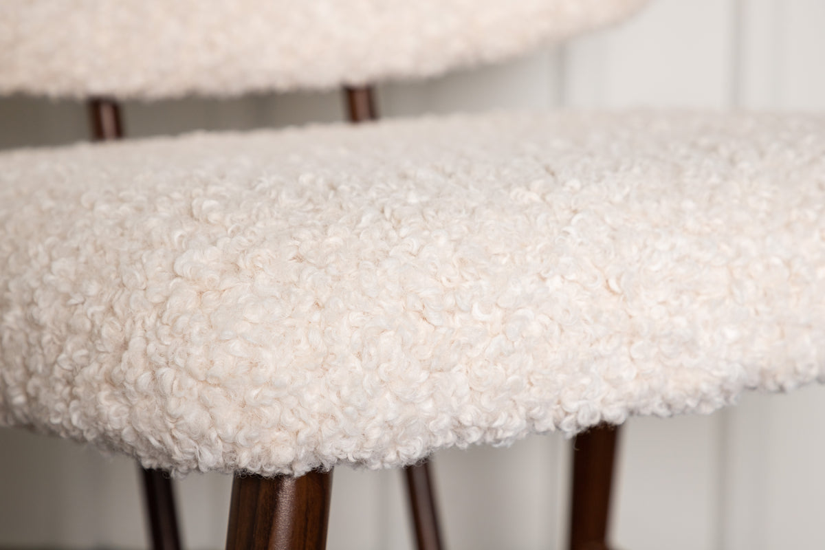 Greve Fauteuil - Beige/Walnoot