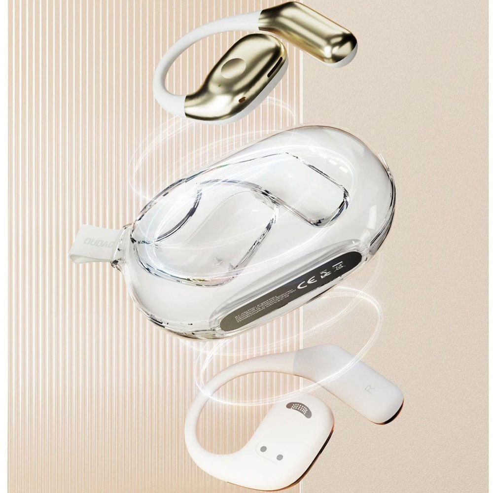 Stereo Open-Ear Bluetooth 5.3 Sport Kopfhörer mit Ohrbügel   Mikrofon und Ladecase (IPX5) - Dunkelblau